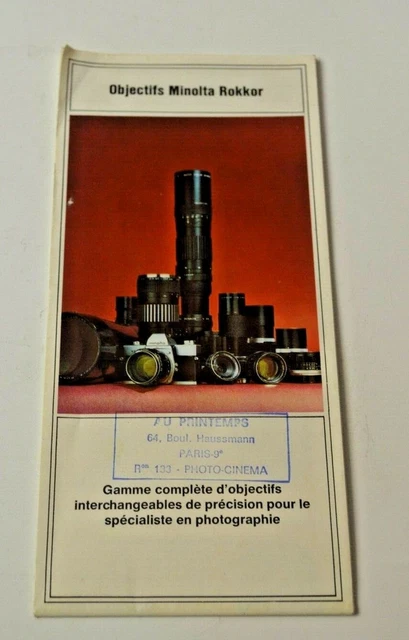 Publicité 1999 Advertising Minolta Appareil photos