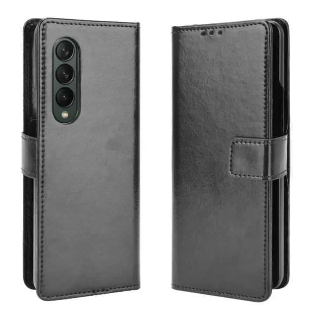 Schutz Handy Hülle für Samsung Galaxy Z Fold3 5G Case Flip Cover Tasche Schwarz