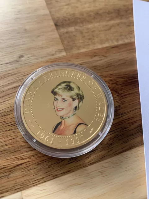 1 Dollar Gold Plated Coin Princess Diana 2007