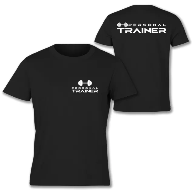 T-shirt maglietta unisex PERSONAL TRAINER fitness palestra pesi allenamento GYM 3