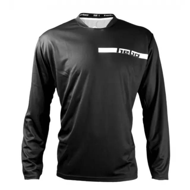 Hebo 2022 Adultes Tech Trial Equitation Moto Jersey - Noir