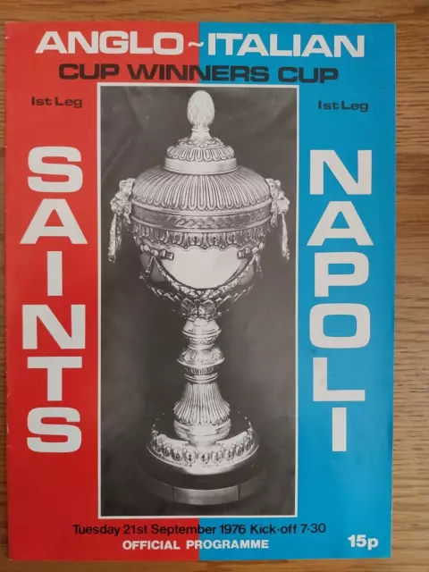 Southampton V. Napoli -  21.9.76 Anglo-Italian Cup Winners Cup