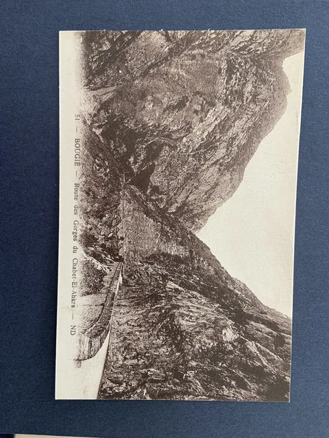 Carte postale Algérie, Bougie, gorges du Chabet el-Ahkra TBE