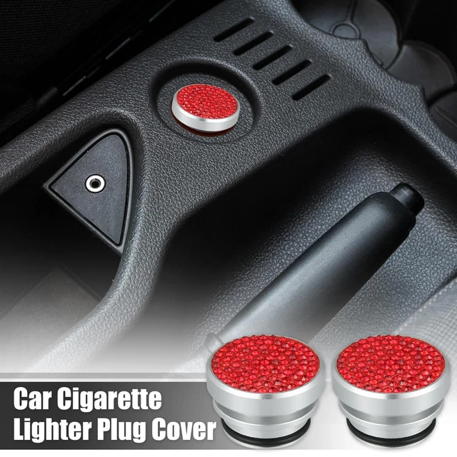 2 Pcs Cigarette Lighter Cover Cap 12 Volt Universal for Vehicle Boat RV Red