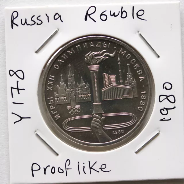 Russia Ussr 1 Rouble 1980 Proof Like(3341062/X527)