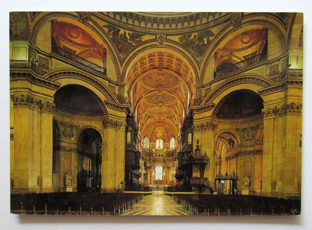 London England St. Paul Cathedral Nave & Choir UK Postcard