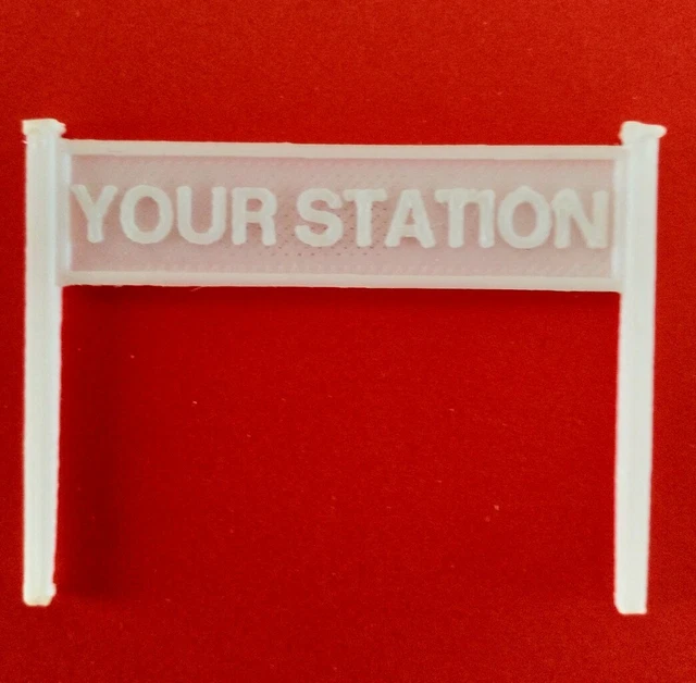 4MM SCALE (OO gauge) model railway station sign X 2 limited to 14