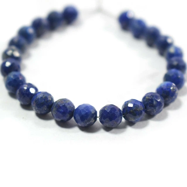 Perles de pierres précieuses en vrac de forme ronde à facettes en...