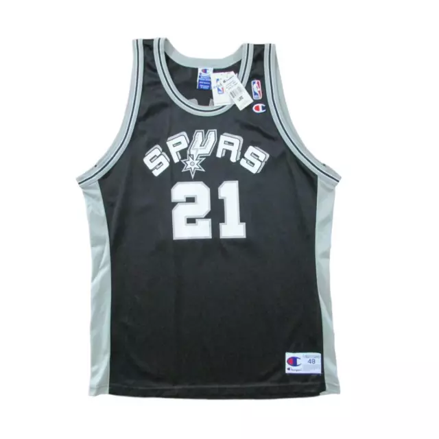 San Antonio Spurs Tim Duncan Deadstock Basketball Champion Jersey Sz 48