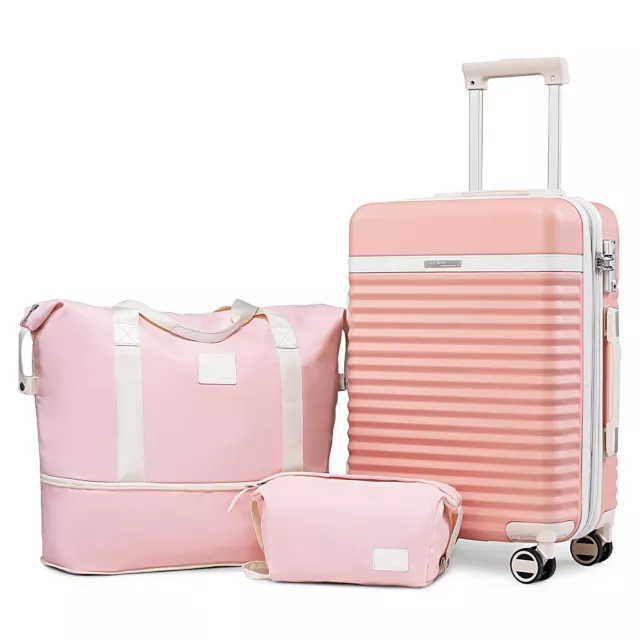 Luggage 20 Inch Carry on Luggage Sets, Expandable Suitcase Set with Spinner Whee 2