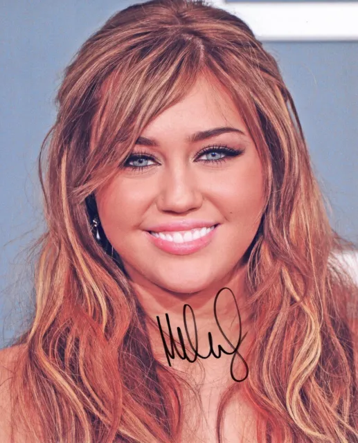 10x8 Photo Personally Autographed by Miley Cyrus & COA