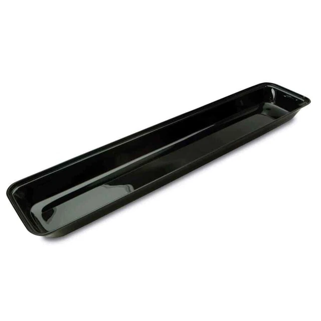 Delfin BRC-308-10 6.75 Qt. Black Rectangular Market Tray