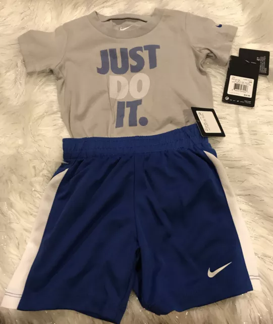 New Nike Dri Fit Boys Size 24 Months Shorts Set Outfit NWT $32 MSRP Free US Ship