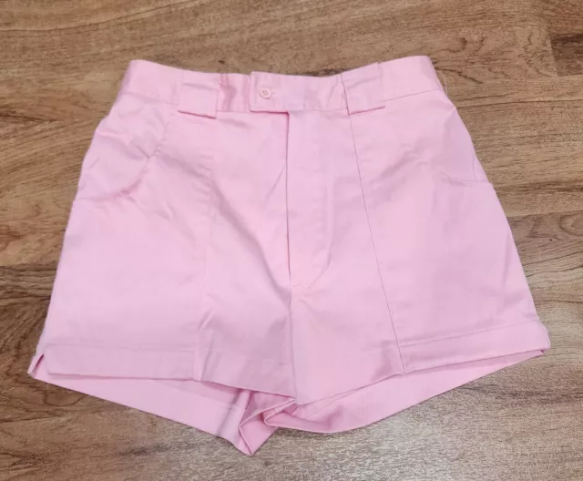 Vintage Sportif Shorts Womens 10 High Rise Waist Pink Canvas 1980's