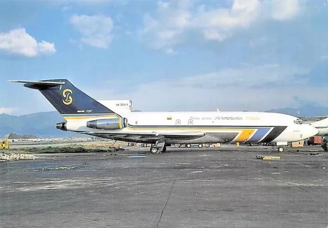 Lineas Aereas Suramericanas Colombia Boeing 727-25 HK-3814X  Airplane Postcard
