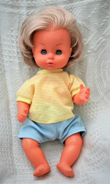 Adorable bébé poupon sexué garçon mouilleur GéGé 35 cm poupée ancienne