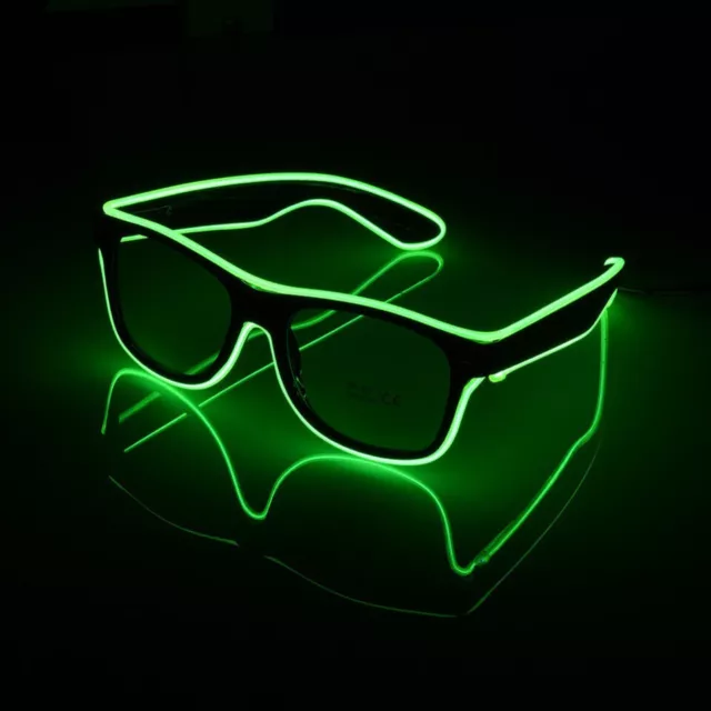 LED Light Up Glow Neon Glasses | Flashing Party Glasses Shades Night Disco Rave