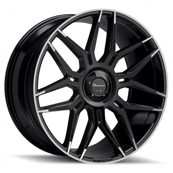 Set  Of (4) 26X10 6-139.7 / 6-135 Giovanna Bogota Cc Gloss Black W/ Machined Tip