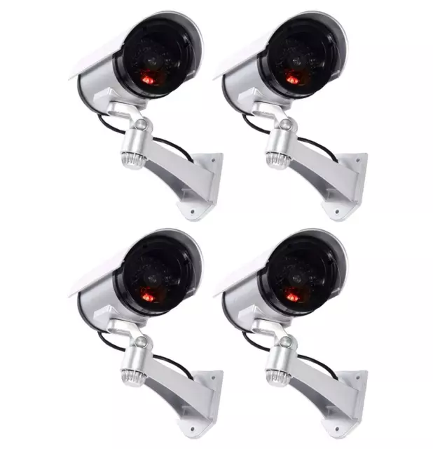 4X Telecamera Finta Dome Dummy Camera Con Led Ir Lampeggiante Videosorveglianza