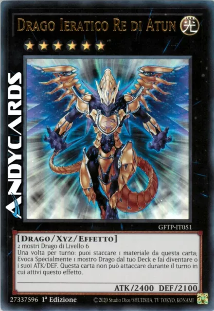 DRAGO IERATICO RE DI ATUN (Hieratic Dragon King Atum) Ultra R • GFTP IT051 • 1Ed