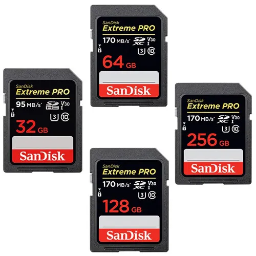 SANDISK EXTREME PRO 200MB/s SD SDHC SDXC FLASH MEMORY CARD 256GB 128GB 64GB 32G