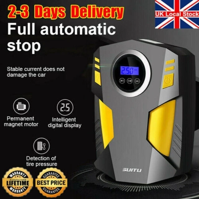 Digital Electric Car Tyre Inflator Pump Portable 150PSI Air Compressor LED Light