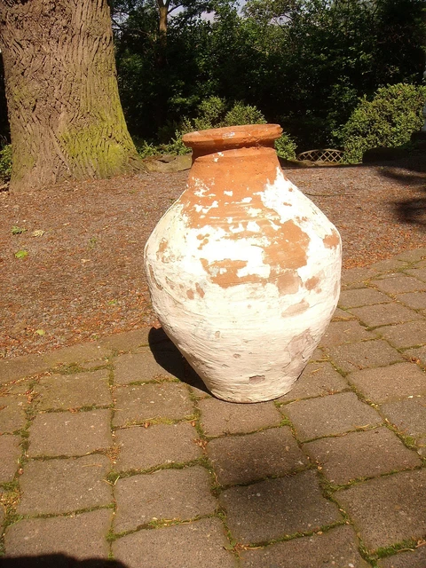 TONKRUG VORRATSBEHÄLTER AMPHORE, antik, Garten Terrasse, Rarität