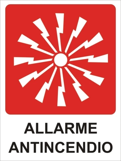 Estintore Simbolo Insegna Segno Fuoco 15x15 Plastica Fosforescenti 223297431123 - Foto 6