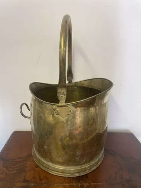 Nice Antique Brass Coal Scuttle