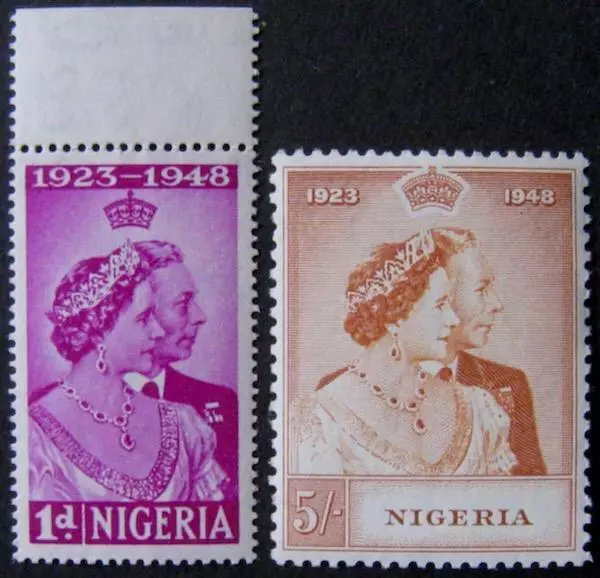 Nigeria 1948 Silver Wedding set, fine NH mint. Sg.62/3