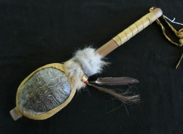 Hand Made Native American Rattle, Long Handled Dance Rattle    #Wha-00111