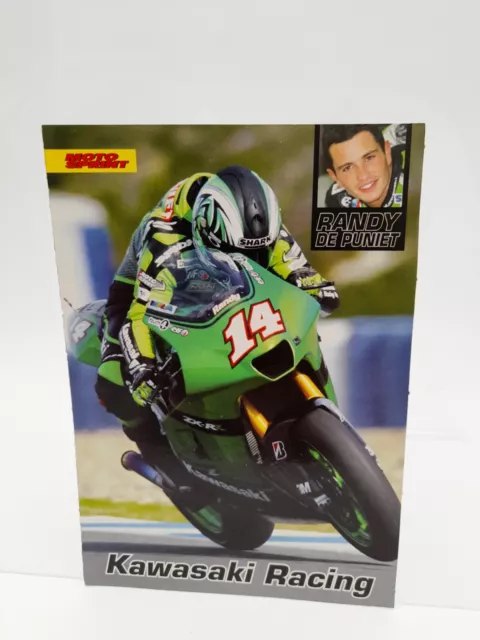 Randy De Puniet Kawasaki Racing Cartolina Motosprint con dedica