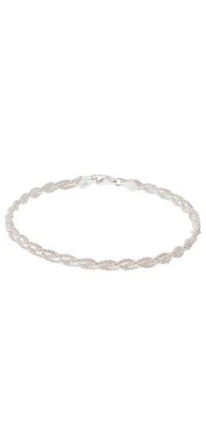 REVERE ITALIAN STERLING Siver Three Strand Braid Bracelet 34.99