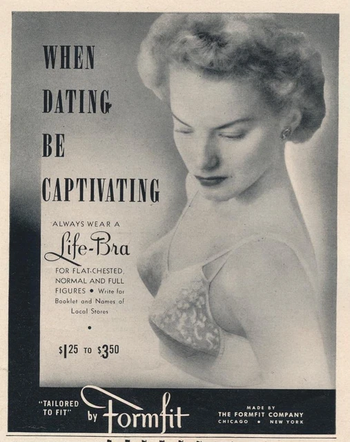 Magazine Ad - 1943 - Formfit Bra's - World War 2 - Life-Bra - (#2)