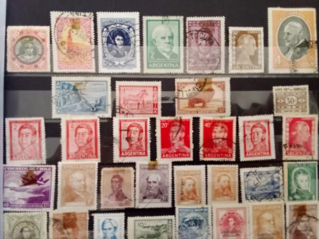 Collection De 54 Timbres Anciens  Argentine Et Guatemala Neuf Et Obl! Sous Album 3