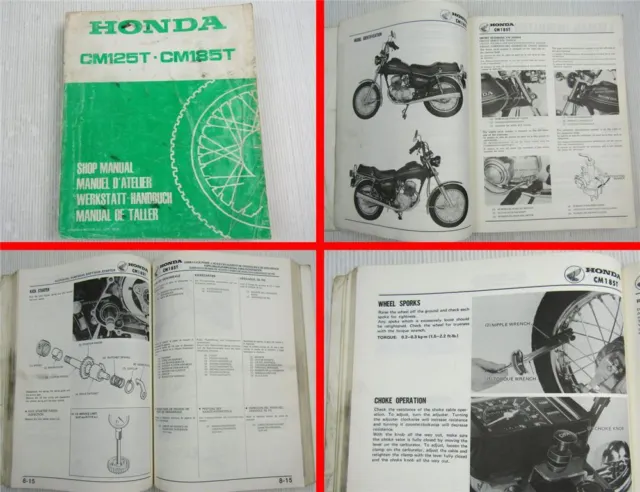 Honda CM125T CM185T Werkstatthandbuch Reparaturanleitung von 1978