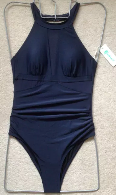 BNWT Ladies M&S Red Tummy Control Padded Cups Ruched Plunge
