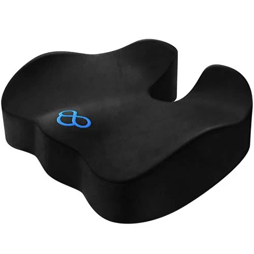 Cojín de asiento BlissTrends, cojines gruesos de espuma viscoelástica para presión negro
