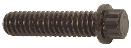 Zoro Select 2Fb28 Grade 9, 7/16"-14 Flange Bolt, Plain Alloy Steel, 1-1/4 In L,