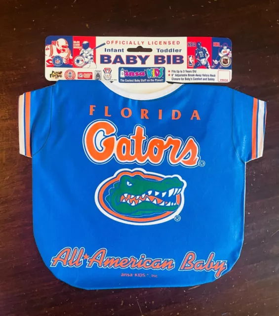 Adorable Ncaa Florida Gators Football Jersey All American Baby Toddler Bib