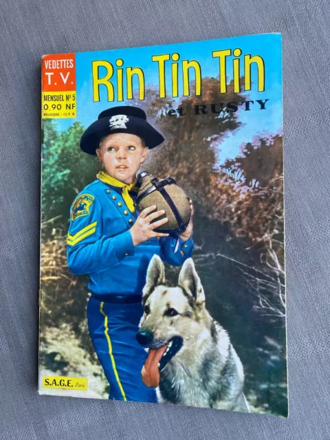 RIN TIN TIN N°5 1re SÉRIE VEDETTES TV ÉDITION SAGÉDITION 1960 EN BON ÉTAT