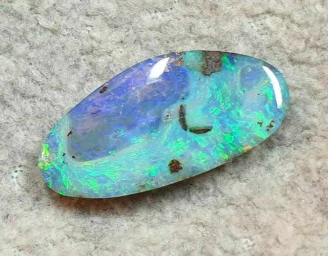 Top Boulder-Opal -Grün-Blau-Top Farbe - 19,90ct. -Top Brillanz !!