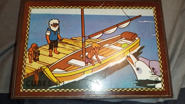 Lot De 3 Puzzles/Coloriages Galak Oum Le Dauphin - Circa 1970 - Occasion Vintage