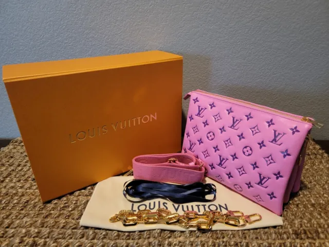 LOUIS VUITTON LV Monogram Pink/Purple Coussin PM Convertible Handbag/Shoulderbag