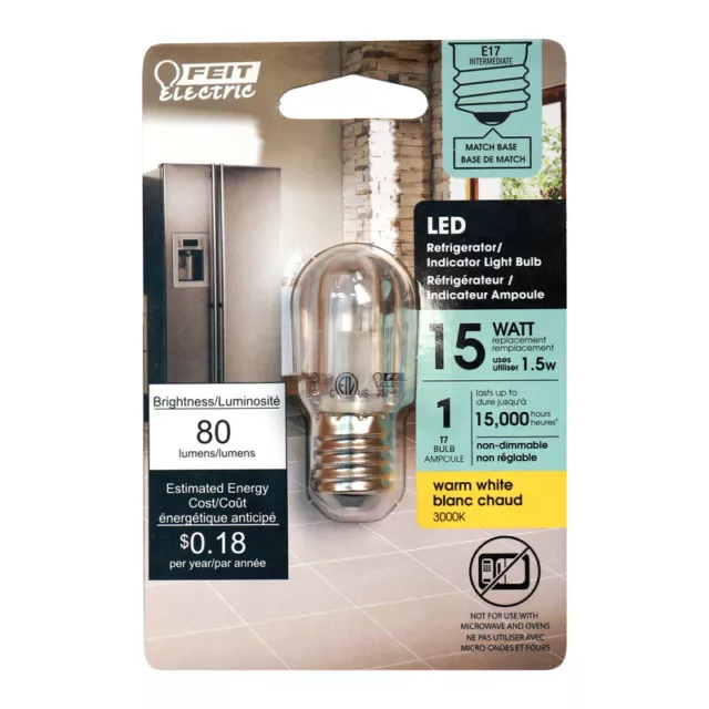 Feit Electric Acre T7 E17 (Intermediate) 15 Watt Hot White LED Bulb