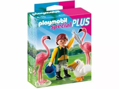 Playmobil 4758 Cuidador De Flamencos / Aves (Special Plus). Nuevo En Caja. Raro.