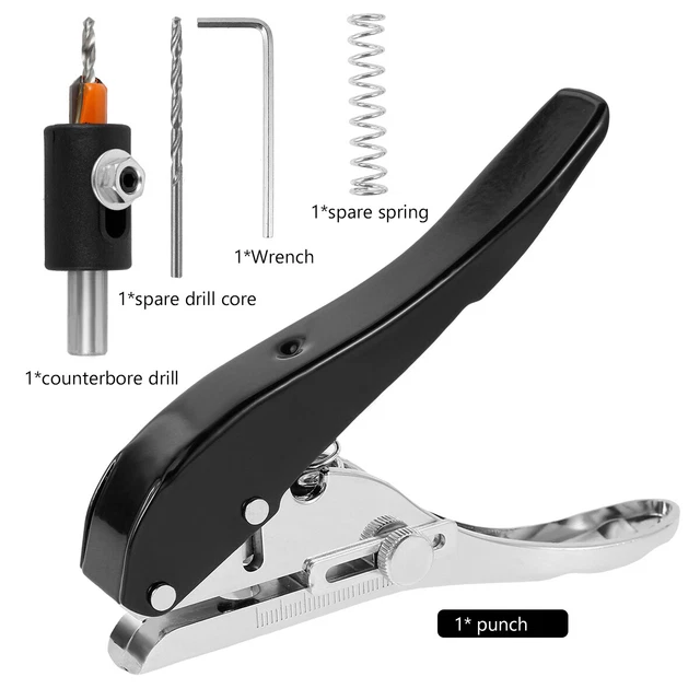 5Pcs Single Hole Punch 5/16" Heavy Duty Hole Puncher Portable Hole Edge Plier✥