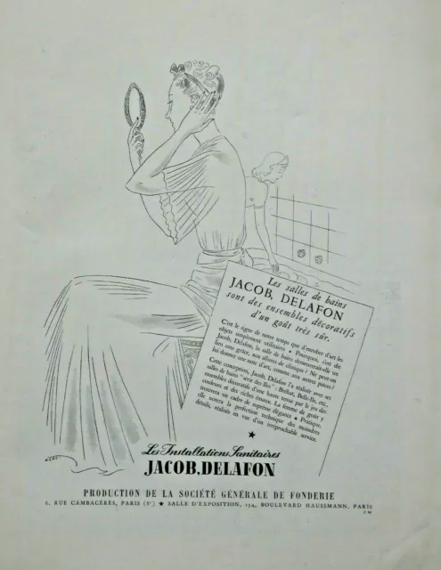 Publicité De Presse 1939 Les Installation Jacob Delafon Les Salles De Bains