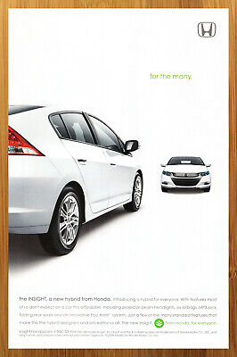 2009 HONDA INSiGHT Hybrid Car Print Ad/Poster Advert Wall Art Man Cave Decor