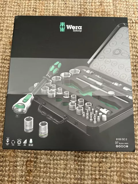 Wera 003645 1/2? Drive 37 Piece Zyklop Ratchet Socket Set 10-32mm